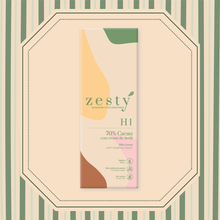 Carregar imagem no visualizador da galeria, H1 Chocolate 70% cacau com creme de avelã (80g)
